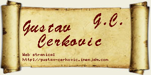 Gustav Čerković vizit kartica